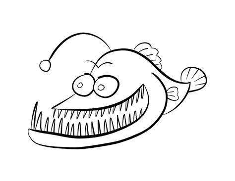 Angler Fish Coloring Page At Free Printable