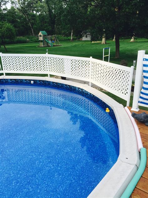 Above ground pool fencing is a requirement in most areas, for pools deeper than 24″. Me creating a privacy fence! | Swimming pools backyard ...