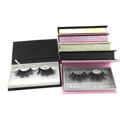 Private Label Luxury Paper Lashes Box Custom Eyelash Packaging Boxes With 4pairs Mink Eyelashes