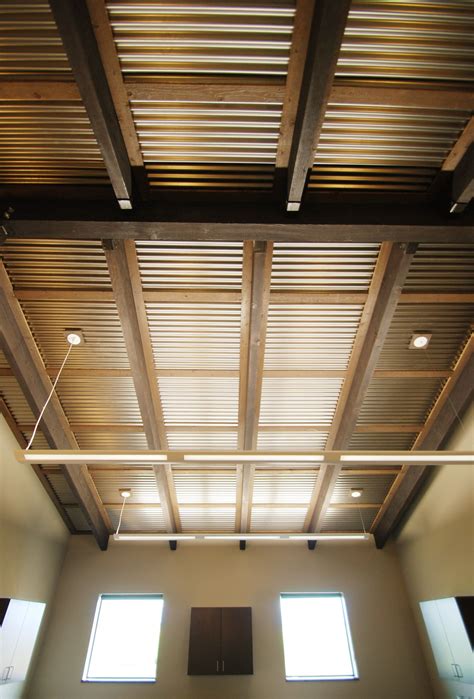 Corrugated Ceiling In Office Corrugated Tin Ceiling Metal Ceiling