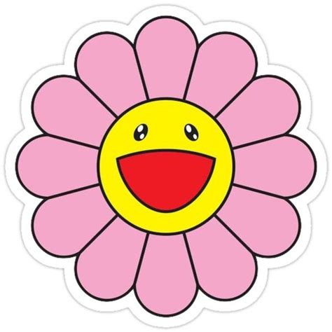 Cutepng > free png > transparent takashi murakami png, transparent png. 'Takashi Murakami Pink Flower' Sticker by andi0521 in 2020 ...
