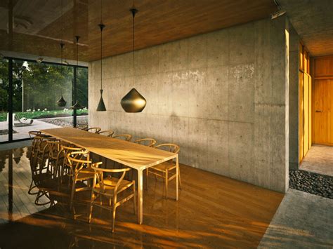 Dining Room To The Sh 01 House Concrete House Design Minimalist