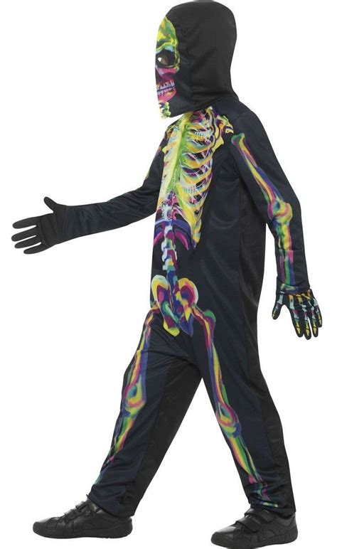 Rainbow Skeleton Boys Glow In The Dark Costume Halloween