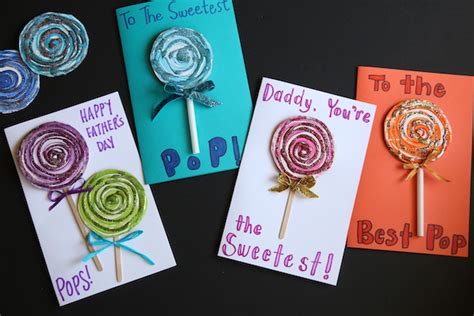 Painted Lollipop Fathers Day Card For The Sweetest Pop Happy Hooligans
