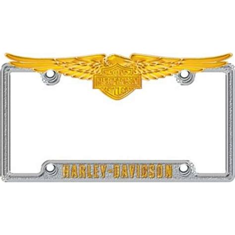 Harley Davidson Chromegold License Metal Plate Frame