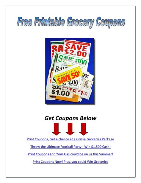 Manufacturer Coupons Free Printable Groceries Free Printable