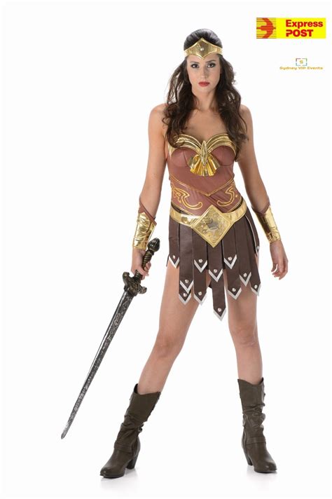 gladiator girl costume xena warrior princess women fancy dress halloween costume ebay