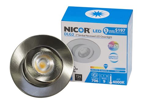 Nicor Lighting 2 Inch Dimmable 3000k Led Gimbal Downlight For Nicor 2