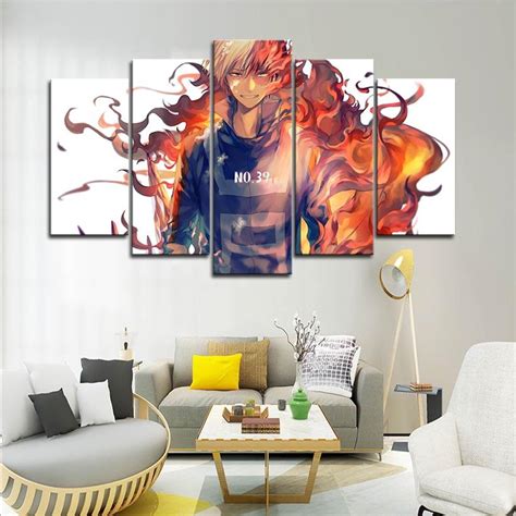 2020 Framed Wall Art My Hero Academia Cartoon Wall Art Pictures For