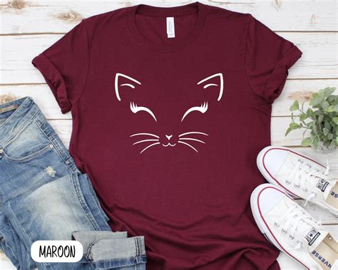 Cat Shirt Kitty Kitten T Shirt Cat Lover Cute Shirt I Love Etsy Uk