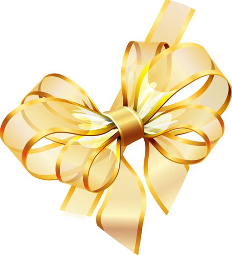 Ribbon Gold Clip Art Beautiful Bow Creative Png Download 833916