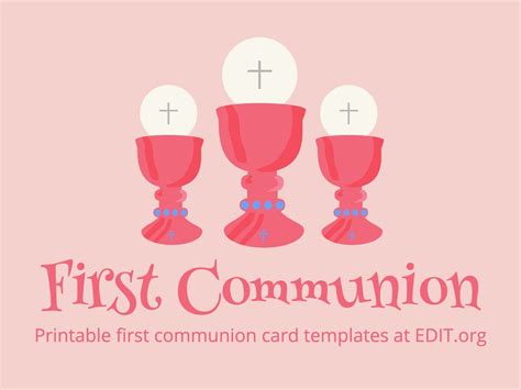 Paper And Party Supplies First Holy Communion Digital Invitation Evite
