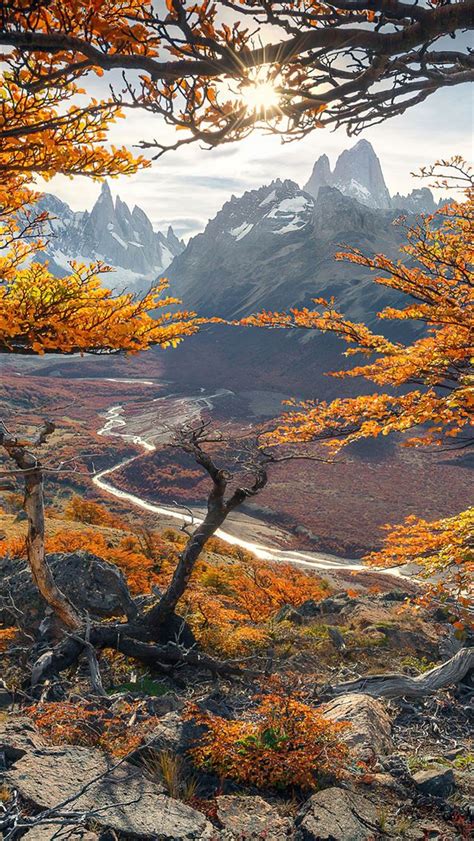Beautiful Autumn Colours In Patagonia 4k Iphone Wallpapers Free Download