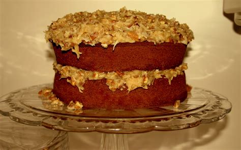 Contrary to the name, german chocolate cake is not of german cool on racks. FAVORITE GERMAN CHOCOLATE LAYER CAKE WITH COCONUT-PECAN ...