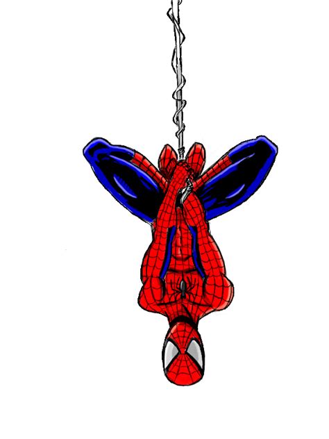 spiderman hanging upside down drawing - fashiondesignschooloutfits