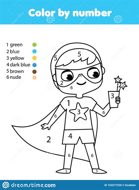 They don't just provide preschool kids with necessary coloring fine motor skills practice. Superkid. Boy In Superhero Costume. Coloring Page For Kids ...