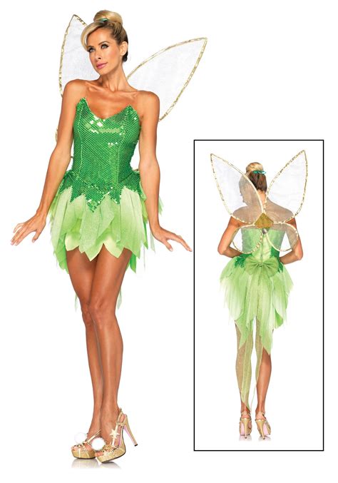 Womens Disney Pixie Dust Tink Costume Adult Tinkerbell Costume Costumes Halloween Disney Adult