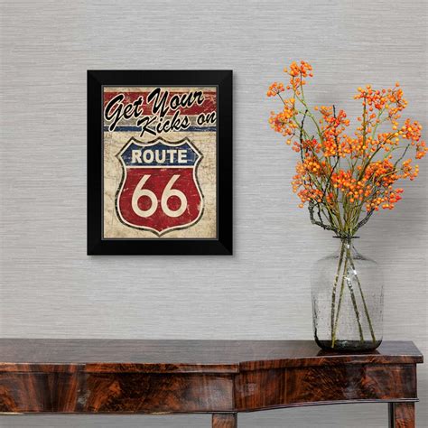 Route 66 Ii Black Framed Wall Art Print Home Decor Ebay