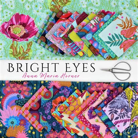 Bright Eyes 22 Piece Fat Quarter Fabric Bundle By Anna Maria Horner For