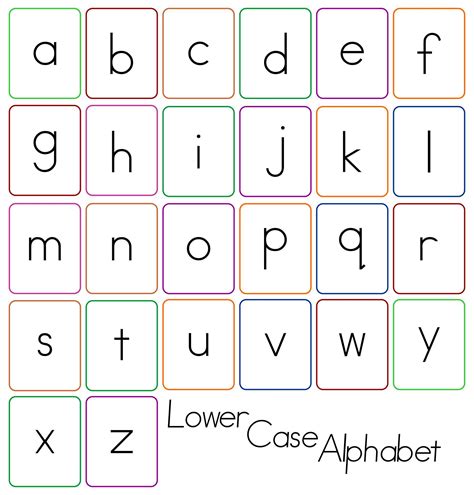 10 Best Printable Lower Case Alphabet Flash Cards Alphabet Flashcards