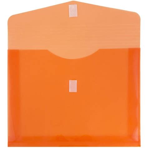 Jam Paper Plastic Envelopes With Hook And Loop Closure 975 X 13 With