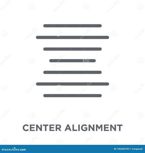 Center Alignment Icon Vector Sign And Symbol Isolated On White