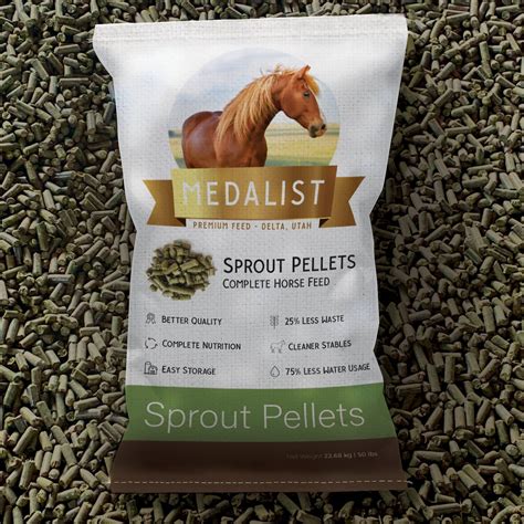 Medalist Sprout Pellets Complete Horse Feed 50 Lb Bag