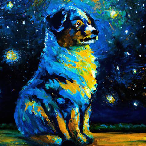 Australian Shepherd Dog Puppy Portrait Painting By Stellart Studio