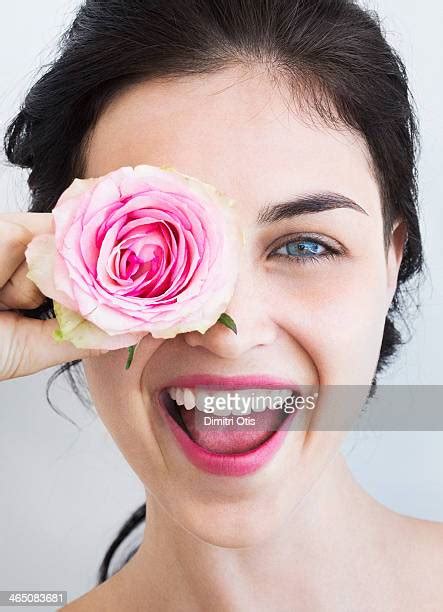Beautiful Woman Smelling Roses Photos And Premium High Res Pictures