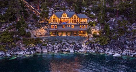 75m Lake Tahoe Waterfront Estate Is Connected By Glass Funiculars
