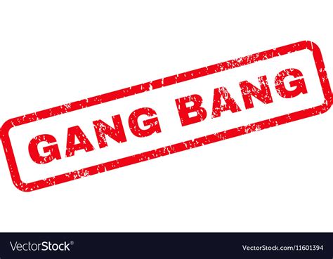 Gang Bang Text Rubber Stamp Royalty Free Vector Image