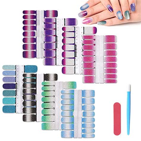 12 Sheets Gel Nail Strips Adhesive Nail Stickers Solid Color Nail Wraps Decal Design Street Set