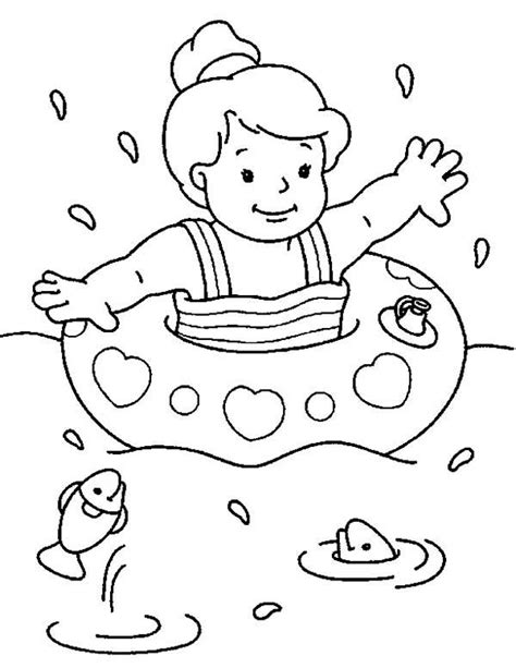 Coloring Pages Of People Swimming Boringpop Com