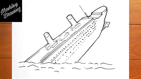 Titanic Ship Drawing Sinking