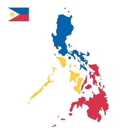 Vector Flag Map Of The Philippines Vector Art At Vecteezy