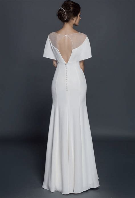 Wide Flutter Sleeve Wedding Gown Darius Cordell Fashion Ltd