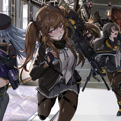 Desktop Wallpaper Girls Frontline Soldiers Gang Run 5k Hd Image