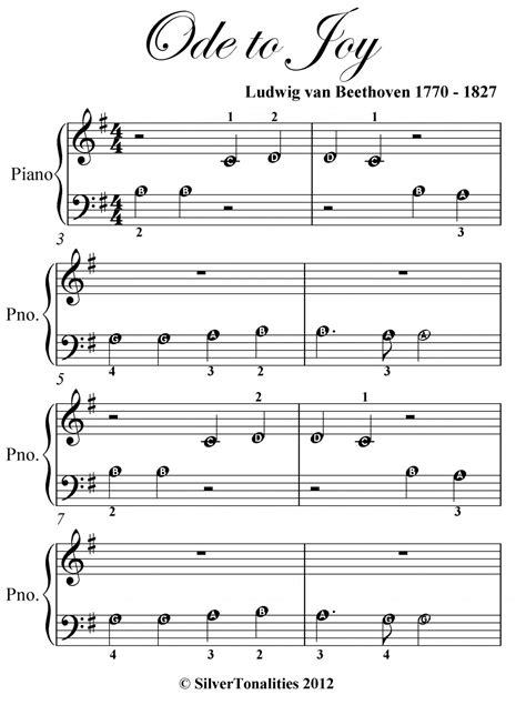 Printable Sheet Music Easy Piano
