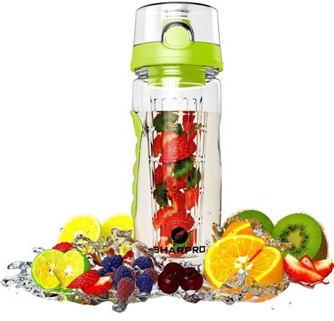Whey 32 Oz Sport Tritan Fresh Fruit Infuser Juice Blender Water Bottle