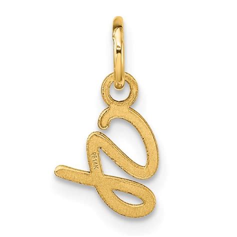 14k Yellow Gold Uppercase Letter G Initial Charm 157 Mm