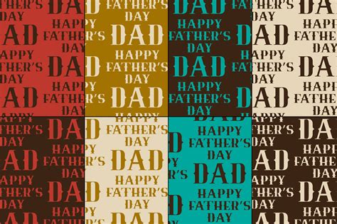Seamless Fathers Day Patterns 661432 Patterns Design Bundles