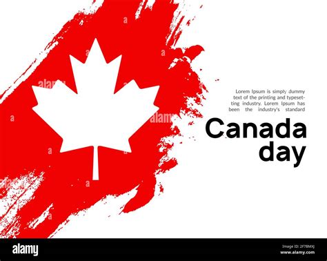 Canada Flag Day Maple Leaf Day Design Background Happy Canadian