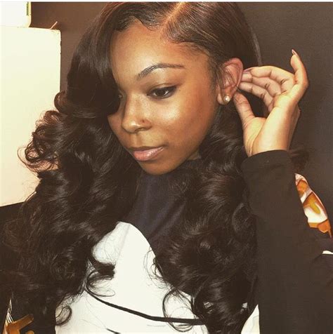 Sleek Side Part With Big Soft Curls Natural Hair Styles Hair Styles