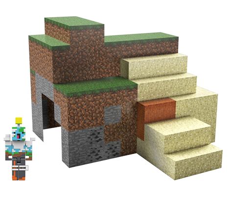 Buy Minecraft Gyb91 Overworld Protector Playset Accessories And Papercraft Blocks Creative