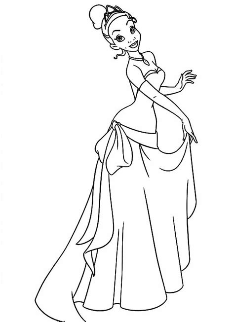 tiana coloring pages    print