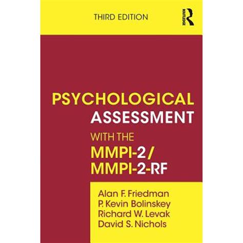 Psychological Assessment With The Mmpi 2 Mmpi 2 Rf Pre Owned