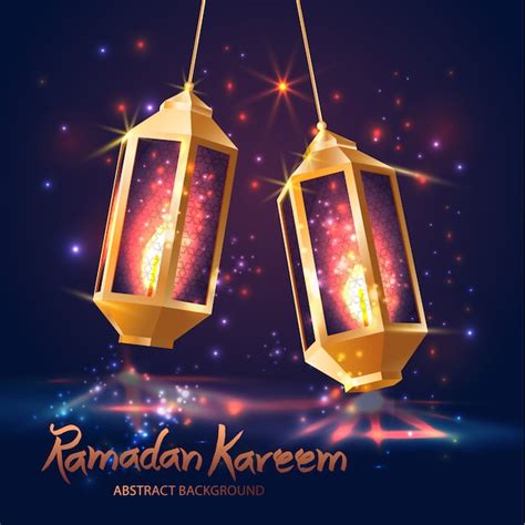 Premium Vector Ramadan Kareem Islamic Background Lamps For Ramadan