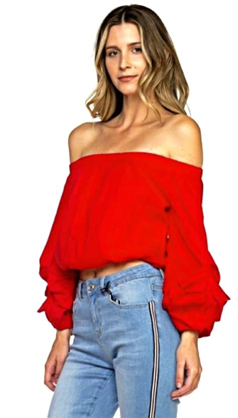 Red Off The Shoulder Top Tops And Blouses Shop Sweet Dirt