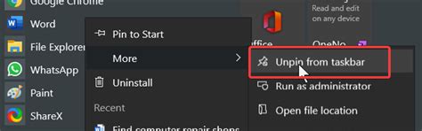 Pin Or Unpin Program Icons From Taskbar Or Start Menu In Windows 10