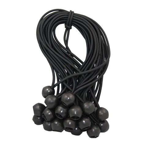 t w evans cordage 11 in ball bungee black 25 pack bb11 the home depot